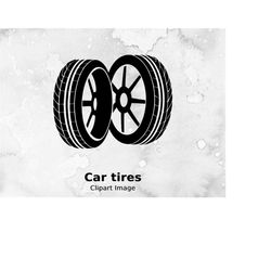 Car tires Clipart Image, Car Clipart, Car Tire Clip Art, Car Tire Image, Graphics for Commercial Use