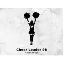 Cheer Leader Clipart Image Digital Download, Cheerleader Clip Art