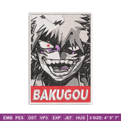 Bakugou poster embroidery design, Mha embroidery, Anime design, Embroidery shirt, Embroidery file, Digital download