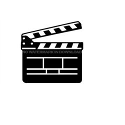 Clapperboard Clipart Image Digital, Film Crew Clip Art, Movie Poster Graphics, Camera Clapper Board Set