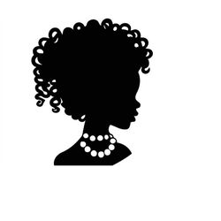 Black Woman Svg Vector Clipart African American Woman Picture Afro Girl Cutting Image Svg Png Dxf Pdf Webp Printable Art