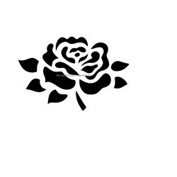 Rose Flower Template Svg, Rose Design Silhouette Image, Rose Pattern Clipart, Cutting File, Vector Art, Rose Template De