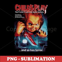 Chucky Sublimation PNG - Scary Childs Play Horror Digital Download - High-Quality Art