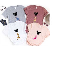Winnie The Pooh Shirts, Disney Group Shirts, Ears Shirts, Eeyore Shirt, Piglet Shirt, Tigger Shirt,Pooh Bear Tee,Disney