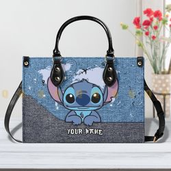 Stitch Cute Leather Bag, Stitch Women Handbag, Disney Handbag
