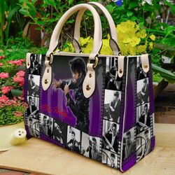 Elvis Presley Leather Handbag, Elvis Presley Print Women Bag, Personalized Leather Bag