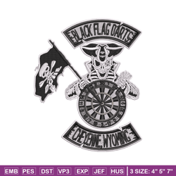 Black Dart Flag embroidery design, Priate embroidery, Embroidery file, Embroidery shirt, Emb design, Digital download