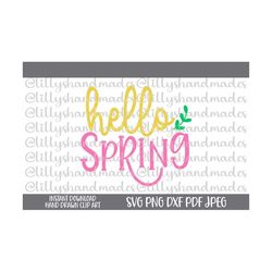 Hello Spring Svg Files, Hello Spring Png, Hello Spring Vector, Spring Svg Designs, Happy Spring Svg, Spring Shirt Svg, S