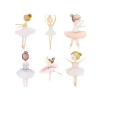 Watercolor Ballet Dancer Clipart Set