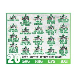 St Patrick's Day Svg Bundle | Most Likely To St Patrick Shirts | Matching St Patrick Shirts Svg | St Patricks Day | Fami