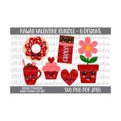 Kawaii Valentines Day Svg, Valentine Clipart, Valentines Day Png, Valentine Svg Valentine Png, Kawaii Valentines Clipart