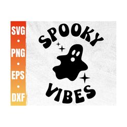 Spooky Vibes Svg | Spooky Season Svg | Retro Halloween Svg | Thick Thighs And Spooky Vibes | Scary Vibes | Commercial Us