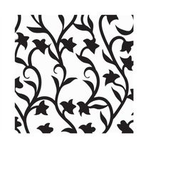 Floral Pattern Clip Art Vector Image Cutting Image Floer and Vine Pattern Picture Clip Art Cut File Pdf Clip Art Silhoue