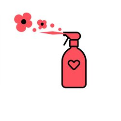Spray Bottle Floral Air Freshener Instant Download Clip Art Cricut Svgdxf png pdf webp Commercial Use