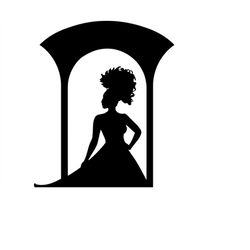 A Powerful Black Woman With Her Hair All Up Silhouette Picture Clip Art Clipart Image Commercial Use