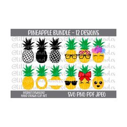 Pineapple Svg, Pineapple Clipart, Pineapple Png, Pineapple Monogram Svg, Pineapple Vector, Pineapple Decal Svg, Pineappl