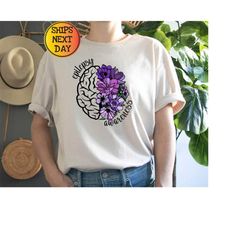Epilepsy Awareness Shirt, Neurodiversity T-Shirt, Epilepsy Gift, Motivational Tee, Epilepsy Mom Shirt, Purple Ribbon Tee