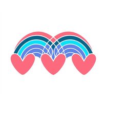 Valentine Arches Vector Printable Download Valentines Day Art Rainbow Ornament Files For Cricut svg dxf png pdf webp com