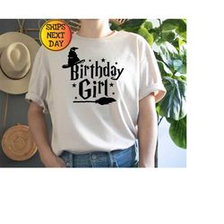 Birthday Girl Shirt, Birthday Witch Shirt, Magic Birthday Shirt, Wizard Birthday Shirt, Birthday Gift For Girl, Fantasy