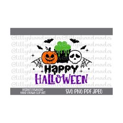 Happy Halloween Svg, Happy Halloween Png, Trick Or Treat Svg, Halloween Vector, Cute Halloween Svg, Halloween Shirt Svg,