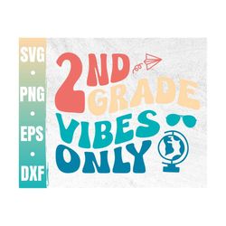 2nd Grade Vibes Only Svg | Second Grade Dude Svg | 2nd Grade Squad Svg | Second Grade Crew | Teacher Gift| Commercial Us