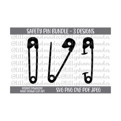 Safety Pin Svg, Safety Pin Png, Safety Pin Clipart, Safety Pin Vector, Safety Pin Earrings Svg, Safety Pin Charm Svg, Ba