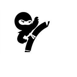 Ninja boy Svg 2 Ninja Svg Boys Room Silhouette Cartoon Clipart Png Dxf Files For Cutting File Tshirt Template Vinyl Cnc