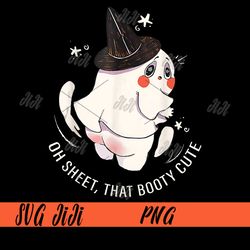Cute Ghost Halloween PNG, Oh Sheet That Booty PNG, Halloween Ghost PNG