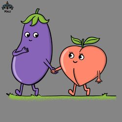 Eggplant and peach PNG