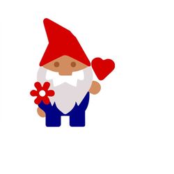Gnome Valentine Clip Art Svg Clipart Download Gnome Valentines Day Engraving Svg Webp Image Pdf Svg Cutting File Commerc