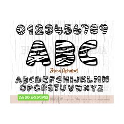 zebra alphabet svg,safari,numbers,letters,bundle,animal print,pattern,monogram,png,cut file,cricut,silhouette,font,insta