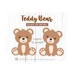 Teddy bear SVG Cricut,Baby bear svg,Woodland Animals,Layered,DXF,Teddy bear baby shower,Teddy bear svg imagesPNG,DXF,Sil