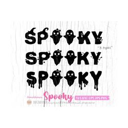 Spooky SVG,Halloween,Ghost,Halloween shirt,Cute,DXF,PNG,Cut File,Spooky Vibes,Clipart,Cricut,Instant download_CF379