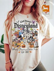 Vintage Disneyland Halloween Shirt, Disney Comfort Colors Shirt, Disney Halloween Matching Shirt, Mickey and Friends Hal