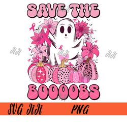Save the Boobs PNG, Breast Cancer Awareness PNG, Ghost Pumpkin Pink PNG