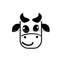 Cow Clipart Image Digital, Animal Vector, Cow Line Art, Farm Animal Illustration, Dairy Farm Animals Clip Art