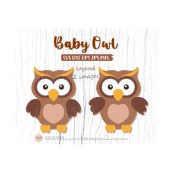 Baby Owl SVG,Woodland Animals Svg,Nursery,Forest,Owl Svg File,Vinyl,Owl Svg For Cricut,Layered,DXF,Cricut,Silhouette,Ins