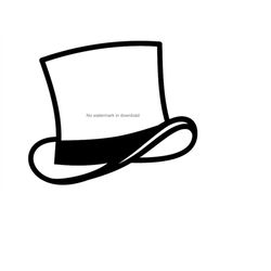 top hat printable images, top hat dxf files, top hat printable clipart, top hat laser svg