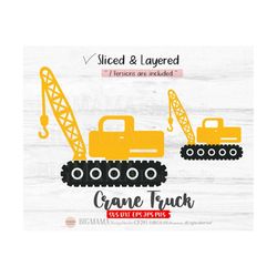 Crane Truck Svg,Tractors,Construction,Vehicle,Sliced,Layered,Cut File,Brithday Boy,DXF,Clipart,Cricut,Silhouette,Instant
