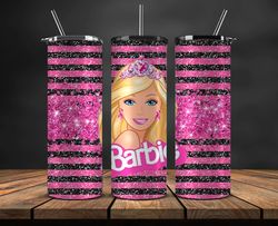 Barbie 3D Tumbler Wrap, Barbie Doll PNG,  20 oz Skinny Tumbler 03