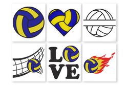 VolleyBall Embroidery Design Set , Sport Embroidery Design Bundle