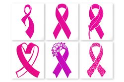 Cancer Awareness Ribbon Embroidery design