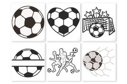Soccer Embroidery Design Bundle. Football Set of 6 Embroidery Files. Soccer Embroidery Patterns