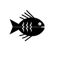 Fish Clipart Image Digital, Fishing Clipart, Fish Silhouette, Fish Icon, Nature Clipart, Sports Clipart