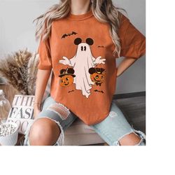 Vintage Mickey Ghost Shirt, Comfort Colors Shirt, Mickey Ghost Halloween Shirt, Spooky Mickey Shirt, Mickey's Not So Sca