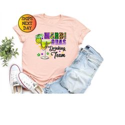 Mardi Gras Drinking Team Shirt, Nola Shirt, Fat Tuesday Shirt, Flower de luce Shirt, Louisiana Shirt, Saints New Orleans