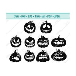 Halloween Pumpkin SVG, Pumpkins SVG, | Cut File for Cricut & Silhouette | svg file dxf file for Silhouette Files for Cri