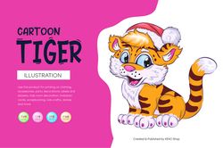 Tiger Cartoon Vector Art.