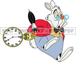 White Rabbit Svg, Alice in Wonderland Svg, Cartoon Customs SVG, EPS, PNG, DXF 73