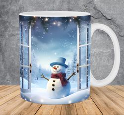 3D Snowman Winter Village Mug